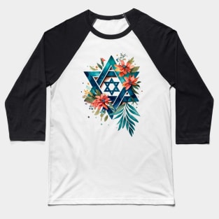 Star of David, flag for peace Baseball T-Shirt